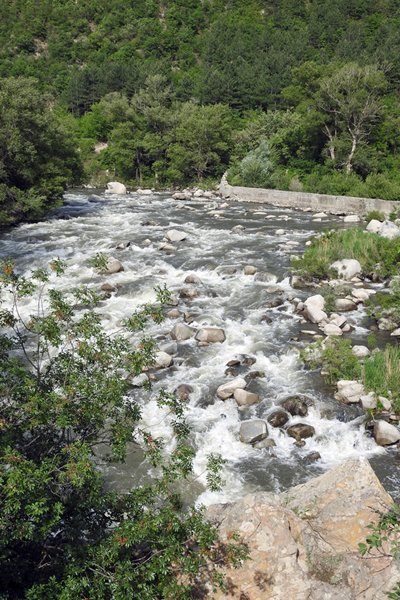 De Struma rivier bij de Kresna kloof