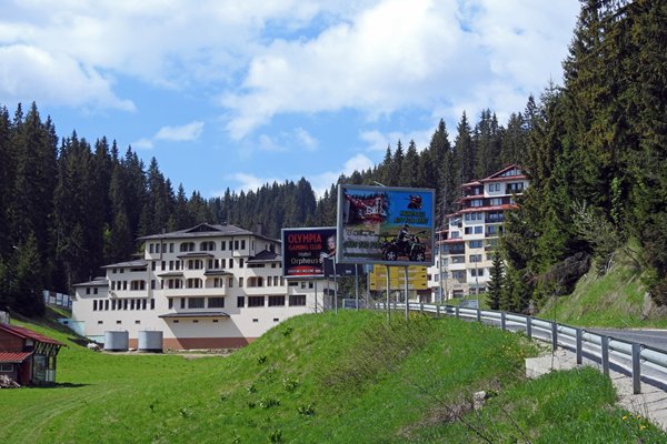 De wintersportplaats Pamporovo in Bulgarije