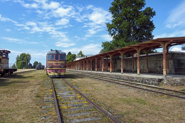Het spoorwegmuseum in Haapsalu, Estland