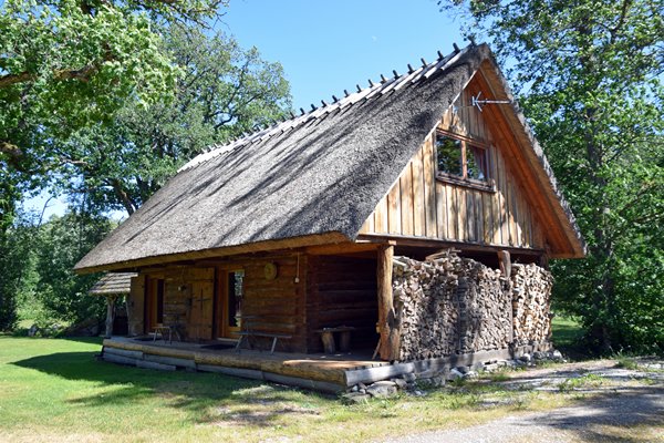 Ons huisje bij de Laugu Turismitalu op Saaremaa, Estland