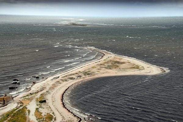 De kust van Sääre vanaf de vuurtoren, Estland