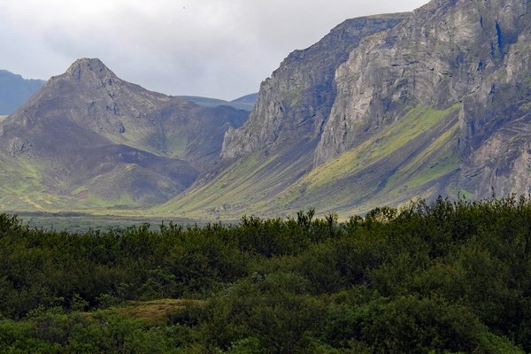 De omgeving van de camping in Þingvellir