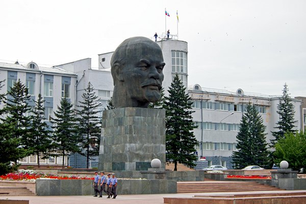Lenin hoofd in Ulan Ude.