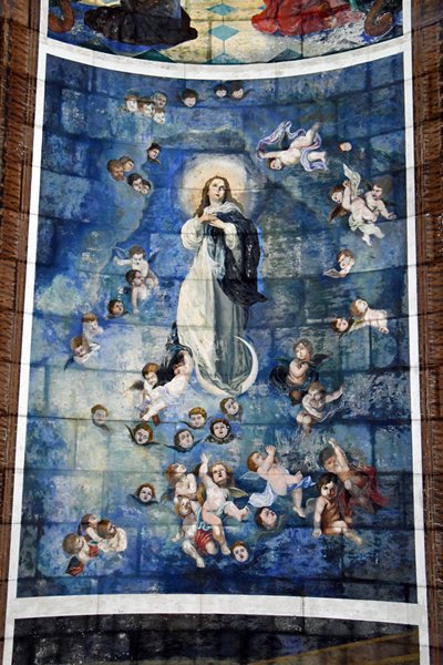 Plafondschildering in de St Mary#&39s Church in Negombo (Sri Lanka)
