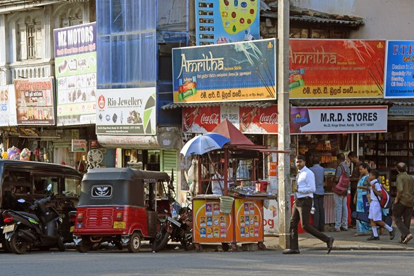 Straatbeeld Kandy (Sri Lanka)