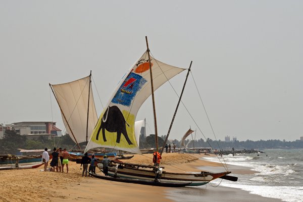 Het strand van Negombo (Sri Lanka)