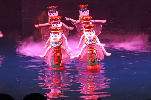 De waterpoppenshow in Hanoi