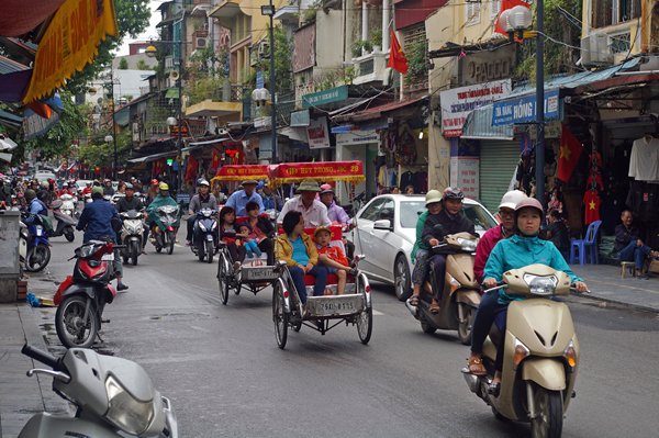 Fietstaxis in Hanoi