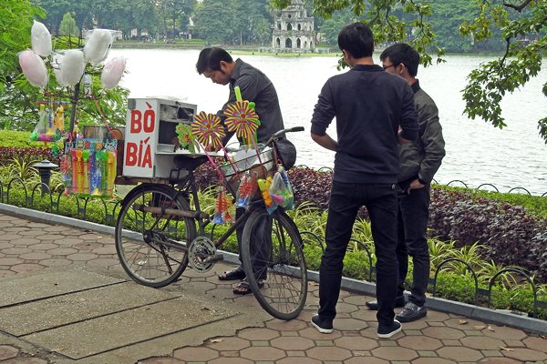 Een bierfiets in Hanoi
