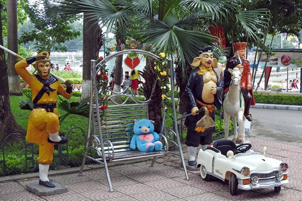 Pretpark deel van de dierentuin van Hanoi
