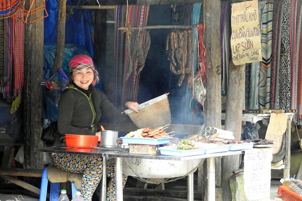 Mini restaurant in Cat Cat, Vietnam