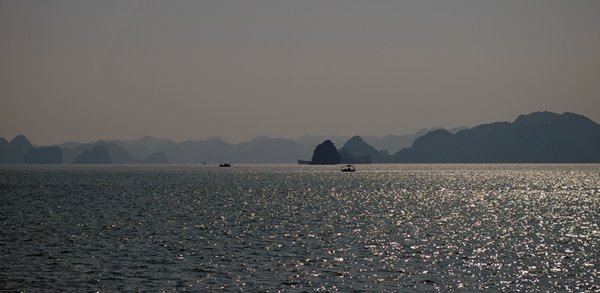 Foto 12 van de prachtige en grillig gevormde kalkrotsen in Halong Bay, Vietnam