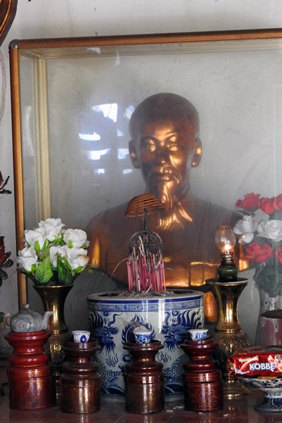 Ho Chi Minh bij de Chua Linh Coc tempel, (Ninh Binh) Vietnam