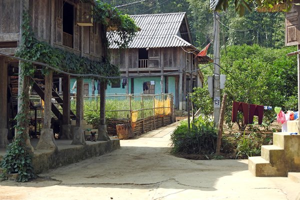Straatbeeld Thung Khe, Vietnam