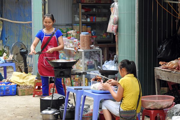 Restaurantje in Lac Village, Vietnam