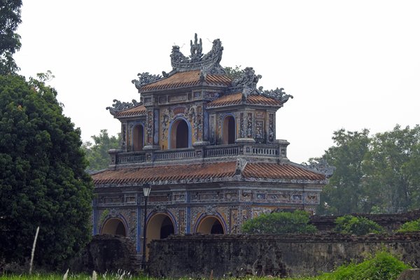 Poort in de citadel van Hué, Vietnam