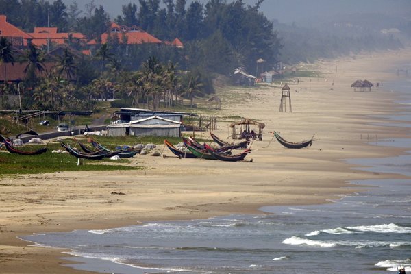 Het strand bij Lang Co, Vietnam