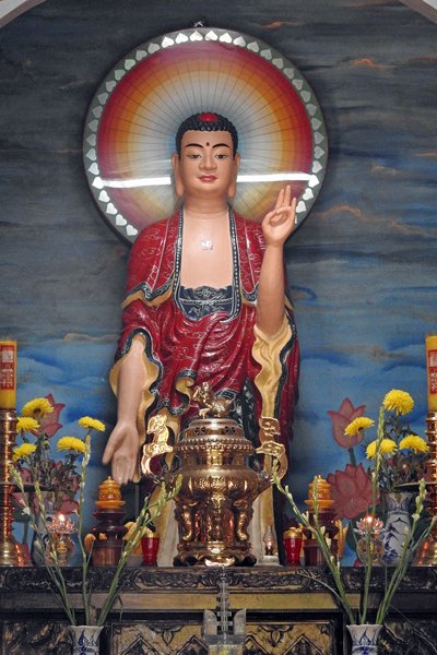 Boeddhabeeld in een tempel op de Marble Mountains, Vietnam