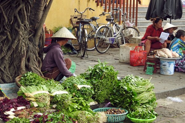 Verse groente op de markt van Hoi An (Vietnam)