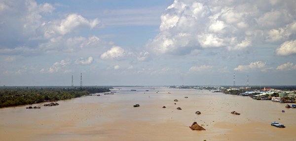 De brede Mekong rivier