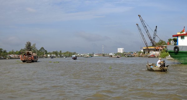 De Mekong rivier bij Can Tho, Vietnam