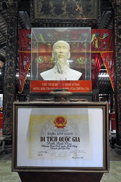 Ho Chi Minh in de Binh Thuy tempel bij Can Tho, Vietnam