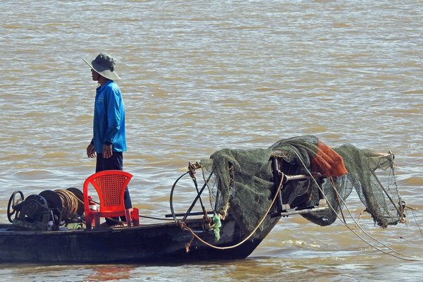 Visser in Cambodja