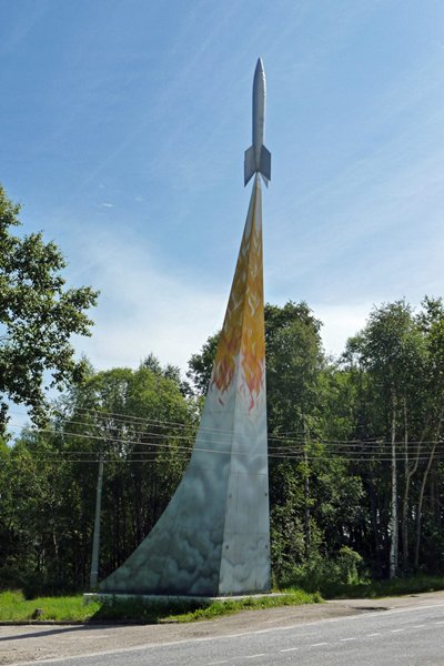 Raket als kunstwerk, onderweg van Irkutsk naar Ulan Ude, 2010