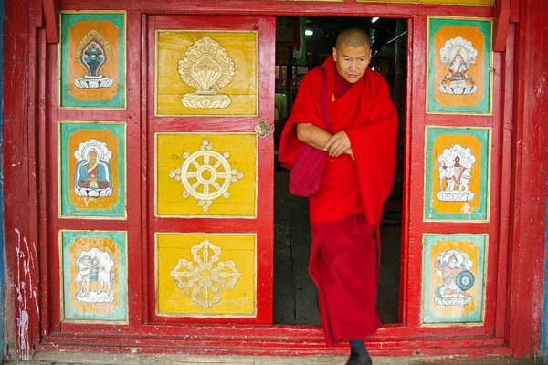 Boeddhistische monnik in Undurchaan, Mongolië 2010