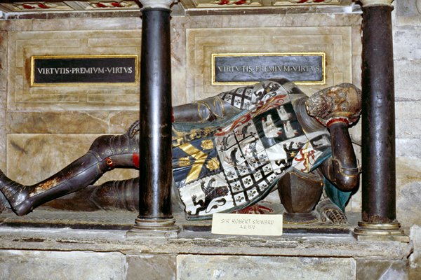 Graf van Sir Robert Steward in Ely Cathedral, Engeland 1985