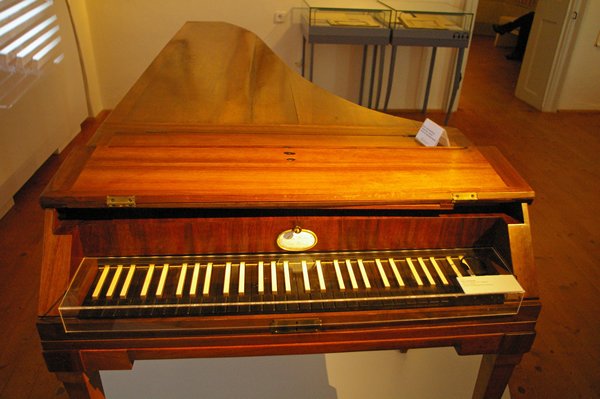Haydn's hammerklavier in zijn woning in Eisenstadt.
