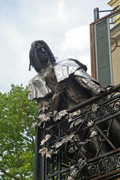 Beeld van Franz Liszt in Pecs, Hongarije.