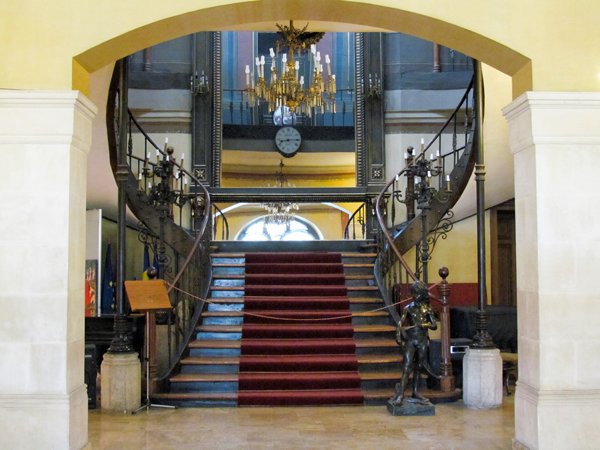 Trappenhuis in Art Deco stijl, Boekarest Roemenië 2012