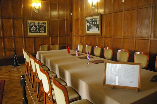 De werkkamer van president Roosevelt in Livadia, Oekraïne