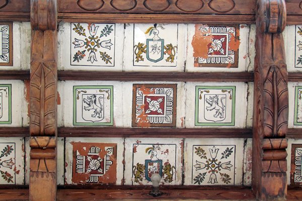 Tegeltableau in de Casa Convento Concepción, Antigua Guatemala 2014