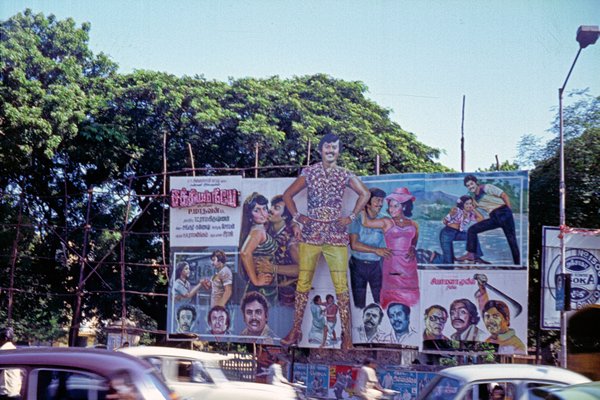 Film billboard, Madras India 1984