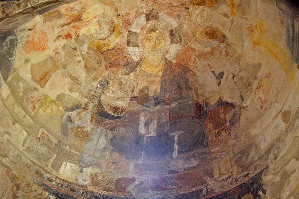Fresco in koepel van het Haghpat klooster, Armenië 2013