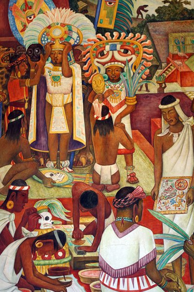 Muurschilderingen van Diego Rivera, Mexico Stad 2014