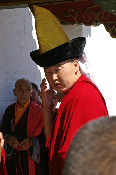 Monnik in Erdene Zuu klooster, Mongolië 2007