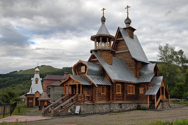 Orthodoxe kerk in Gorno Altaisk, Rusland 2007