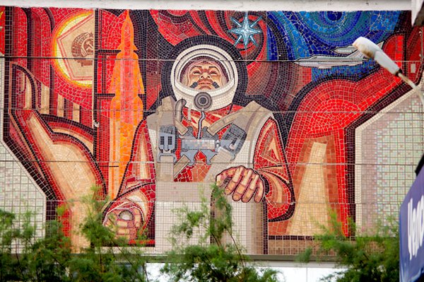 Mozaïek van een kosmonaut, Samara Rusland 2007