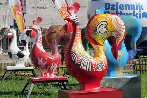 Kunstkippen als in Barneveld, Gdansk, Polen 2012
