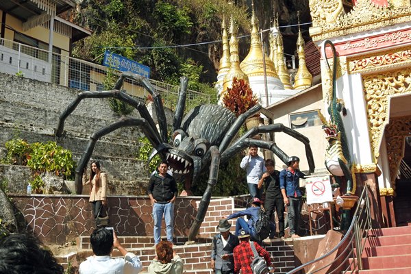 Het verhaal van de reuzespin, Pindaya, Myanmar 2015