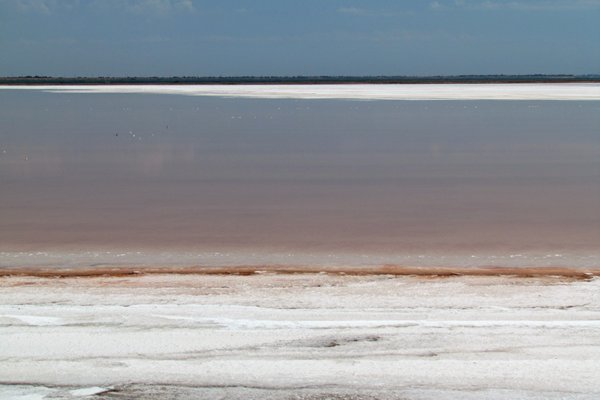 Zoutvlakte op Arabatske Strilka, Oekraïne 2012