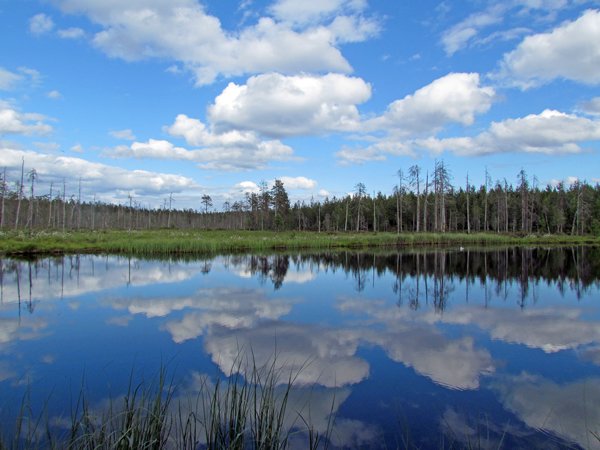 Wolkenlucht met reflectie, Finland 2014