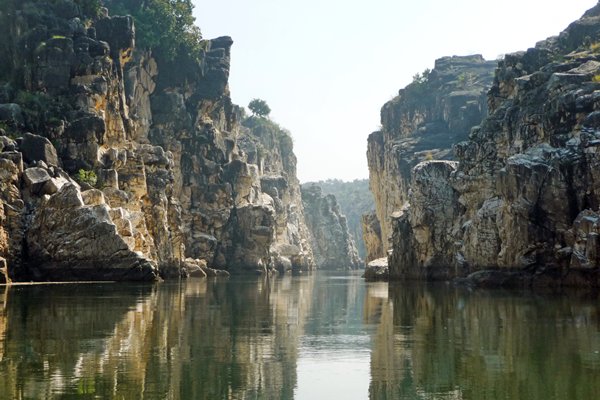De Marble Rocks bij Jabalpur, India 2009