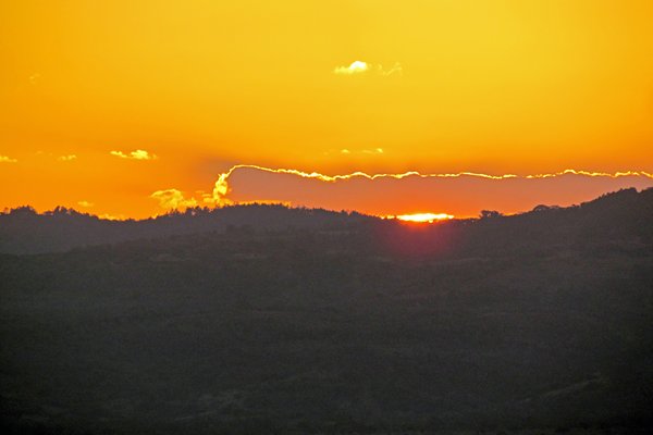 Zonsondergang in Reserva Natural Miraflor, Nicaragua 2014