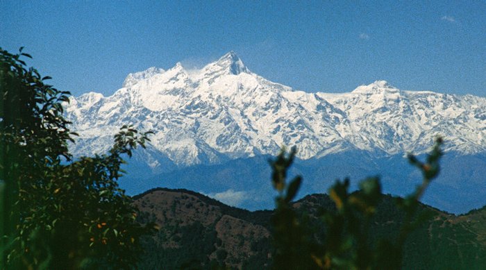 Uitzicht op de Himalaya bij Daman, Nepal 1997